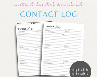 Communication Log | Call Home Log | Call Tracking | Daily Call Log | Teacher Call Log | Call Tracker | Minimalist Parent Communication Form