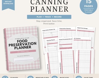 Konserven & Konservenplaner | 15-seitiges HomeSET Kitchen und Rezept Tracker Bundle (Digitaler Download)