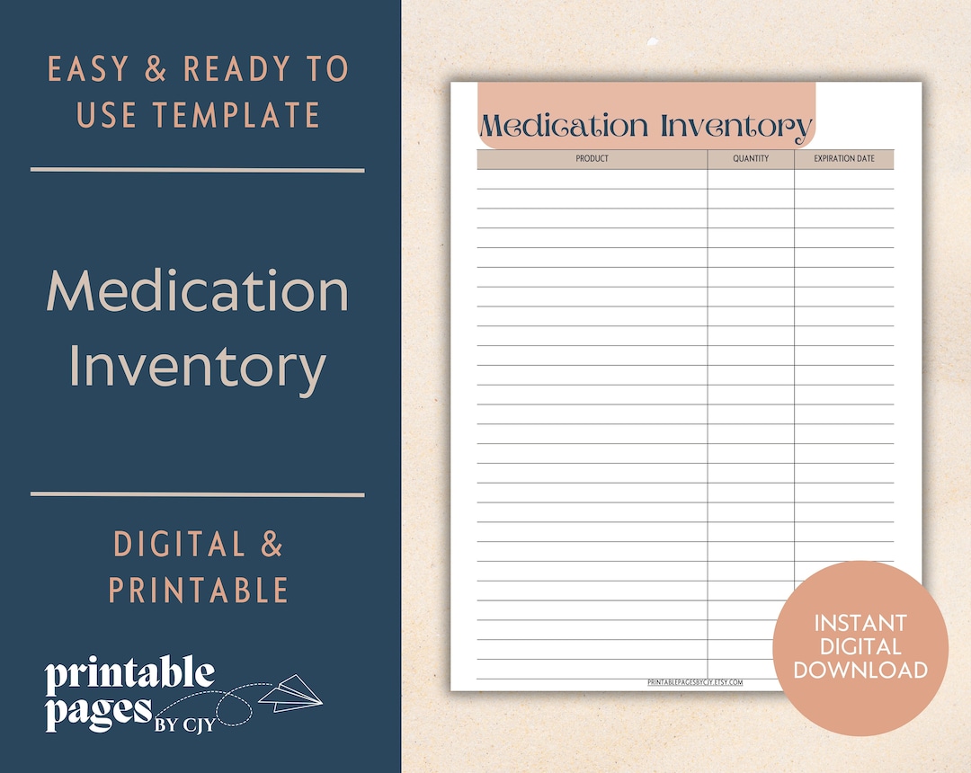 Medication Inventory Medicine Inventory Medical Template Inventory