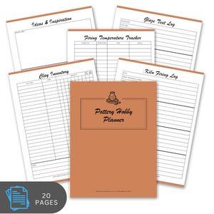 Pottery Planner | 20 Page Ceramics & Kiln Firing Hobby Bundle (Digital Download)