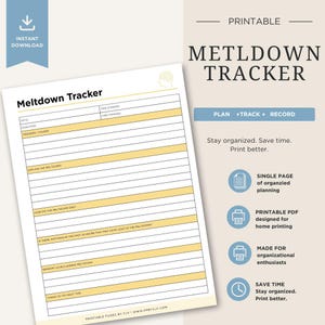 Kaminholz | Emotionale Regulation & Verhalten Tracker Printable (Digitaler Download)