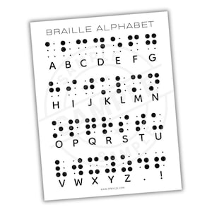 Braille Alphabet Sheet Printable Template | Digital Download | Braille Learning Guide | Tactile Alphabet Chart | Braille Education Tool