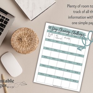 30 Day Habit Printable Tracker Template Declutter House Challenge ...