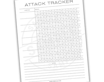 Panic Attack Stress Management Tracker | Anxiety Coping Strategies Planner | Self Care Emotional Well Being Diary | Mental Health Journal