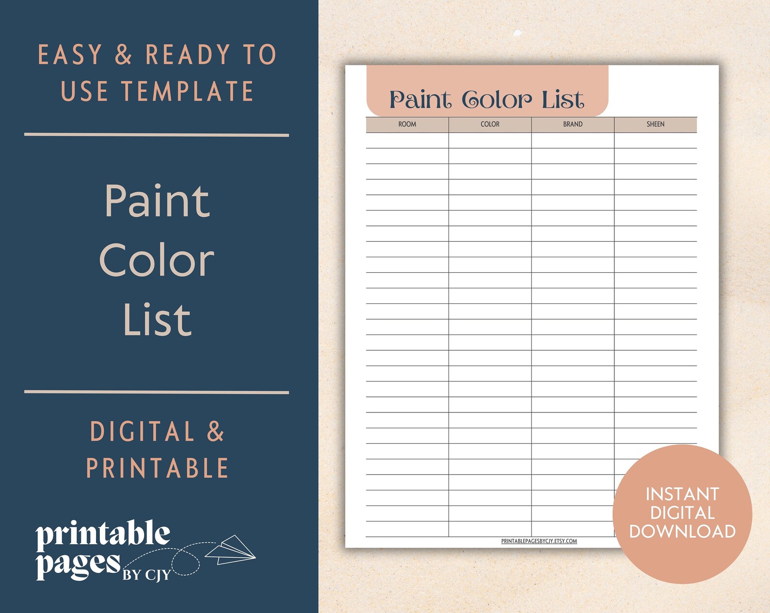 Paint Color List Household Paint Color Log Home Maintenance Colour