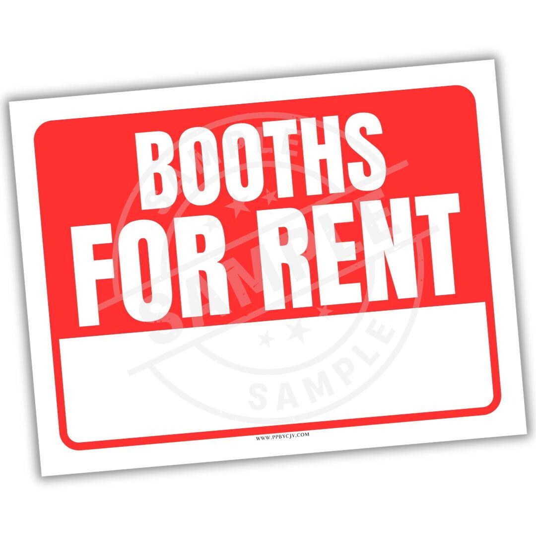 Pageant Rental Sign Pictures Booth for Rent Sign Printable PDF | Vendor Space Available Notice ...