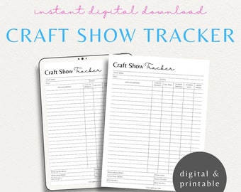 Craft Show Tracker | Craft Business Planner | Craft Project Plan | Craft Fair Organizer | Product Planner | Craft Order Form