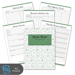 Garden Planner | Ultimate  63-Page Vegetable Gardening Organizer (Digital Download)