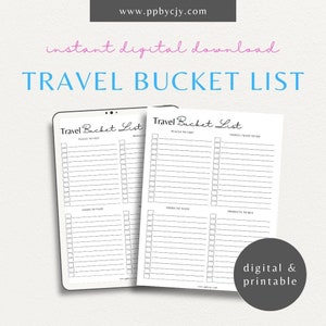 Reise Abenteuer Bucket List | Fernweh Ziel Checkliste | Traum Urlaubs Reiseplaner | Globe Trotter Reiseziele Wunschliste