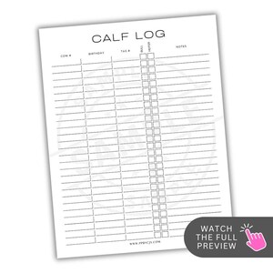 Cattle Ranch Management Tracker | 14-page Livestock Herd Dairy Record | Beef Ranch Operation Planner | Cattle Breeding Organizer