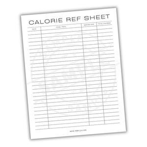 Calorie Counting Reference Sheet | Weight Loss Nutrition Calorie List | Healthy Eating Meal Planning Chart | Diet Food Calorie Planner