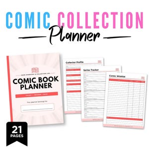 Planificador para coleccionistas de cómics / Paquete de 21 páginas para inventario y registro de colección (descarga digital)