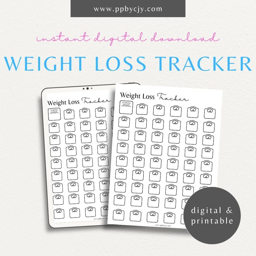 Weight Loss Progress Chart Healthy Living Milestone Tracking Body ...