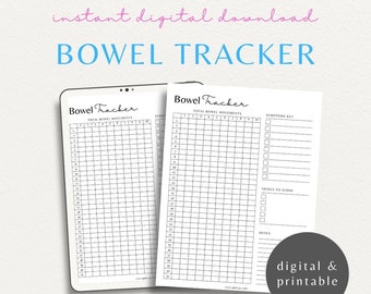 Bowel Movement Tracker | Food Sensitivity Log | IBS Journal | Defecation Tracker | Constipation Log