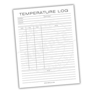 Food Temperature Log Printable Template | Digital Download | Kitchen Safety Record | Cooking Temp Tracker | Restaurant Compliance Sheet