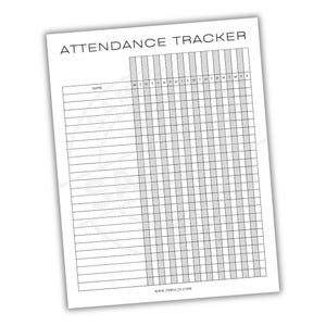 Classroom Attendance Tracker Sheet | Daily School Attendance Record | Employee Meeting Attendance Register | Church Workshop Attendance Log