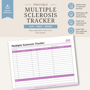 Rastreador de Sintomas da Esclerose Múltipla | Registro de Crises e Medicamentos (Download Digital)