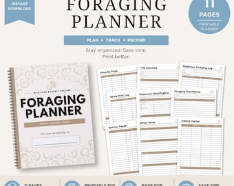 Mushroom Foraging Log | Wild Food Safety Tracker (Digital Download)