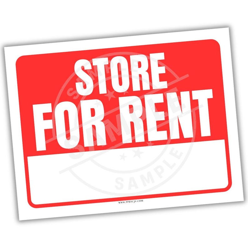 Store for Rent Sign Printable | Retail Leasing Poster (PDF Download) - Etsy