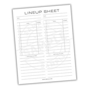 Sports Team Lineup Template | Game Day Player Roster Sheet | Coach Starting Lineup Chart | Athlete Player Position Organizer
