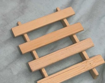 Handmade Bamboo Soap Dish, Natural Wooden Soap Holder, Bathroom Soap Rack, Handmade in Cornwall