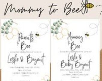 Mommy to Bee - Baby shower invitation