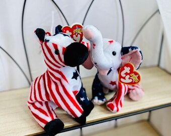 lefty and righty beanie babies 2000