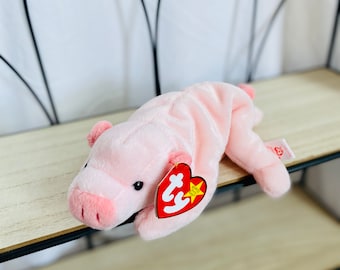 Ty Beanie Baby “stubby” the Black and White Pig ! *rare* (6.5 Inch