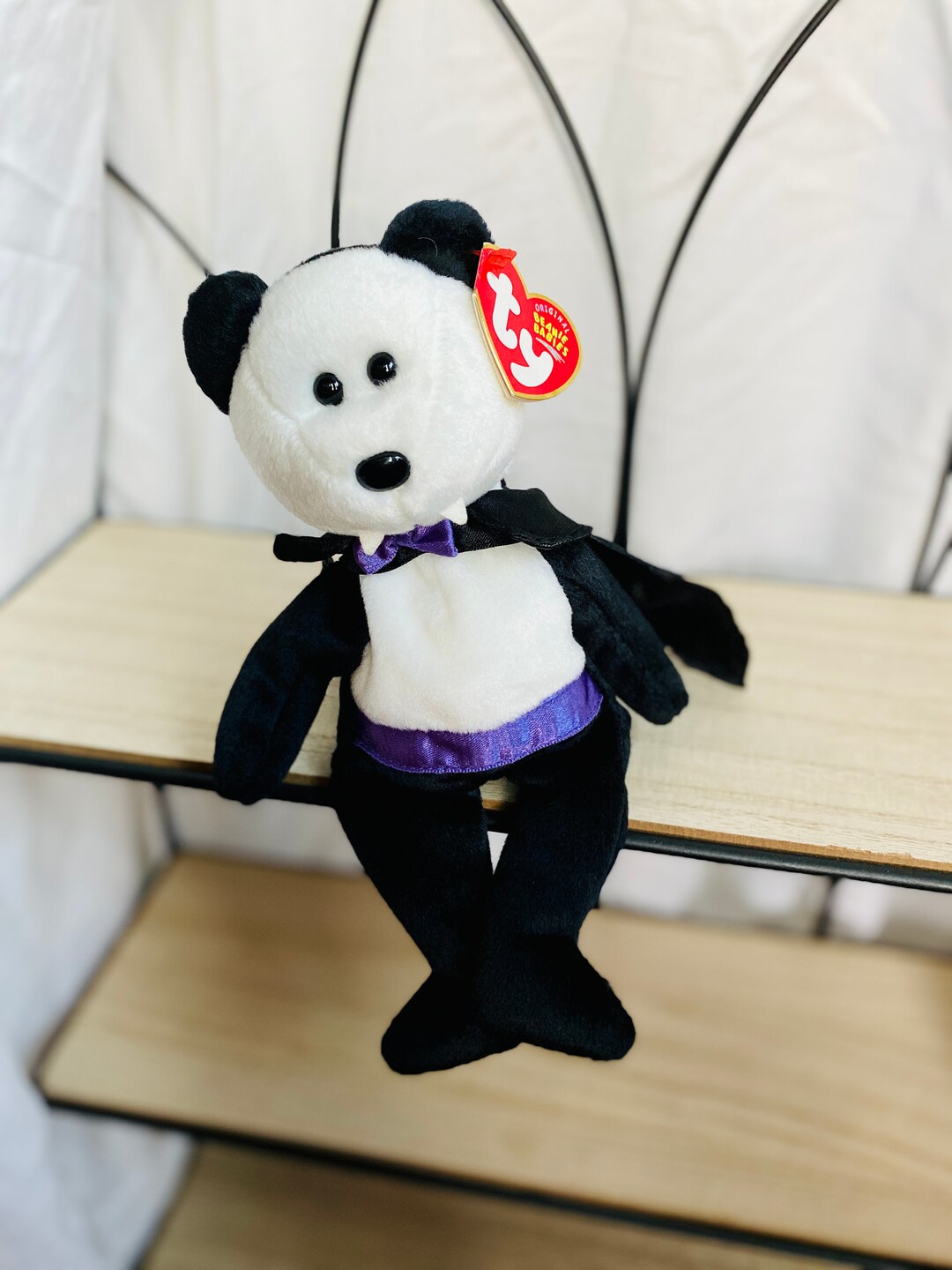 Vintage Count the Dracula Bear Retired Halloween Beanie Baby Etsy UK