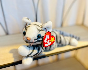 Vintage Prance the Gray Cat - Retired Beanie Baby
