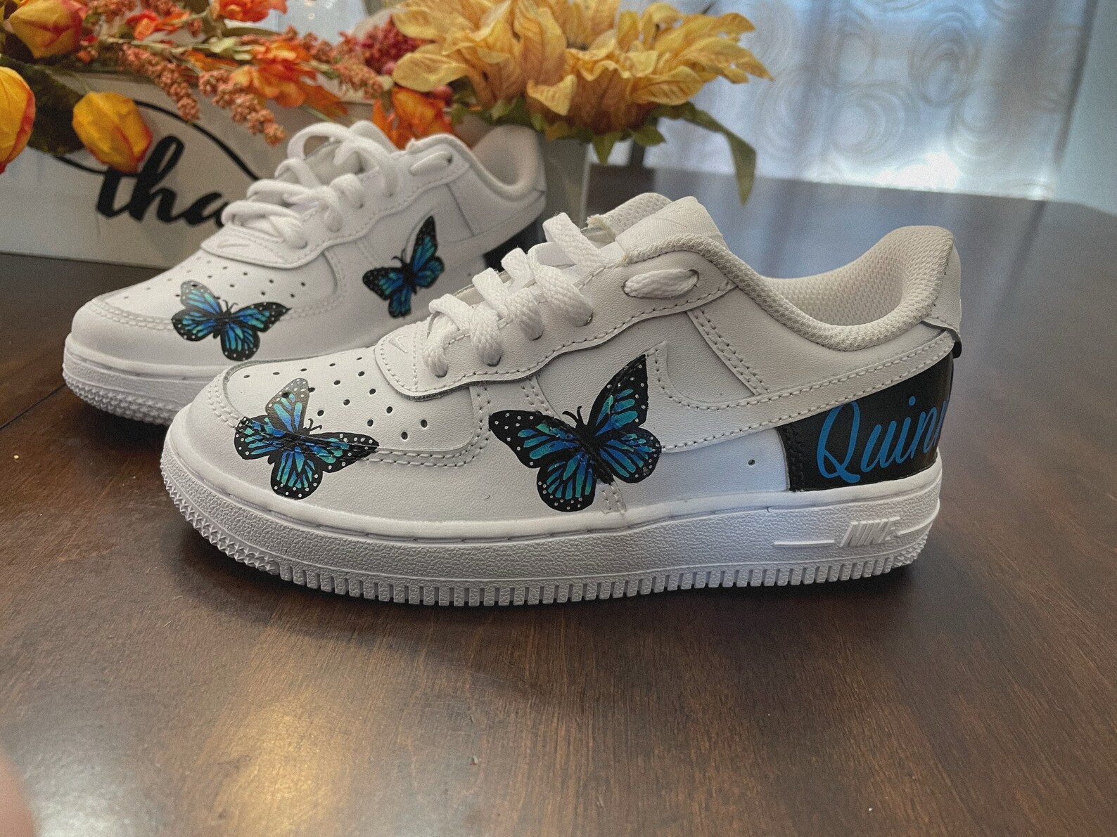 customized air force 1 butterfly