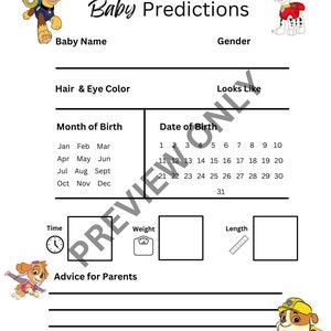 Baby Shower Game