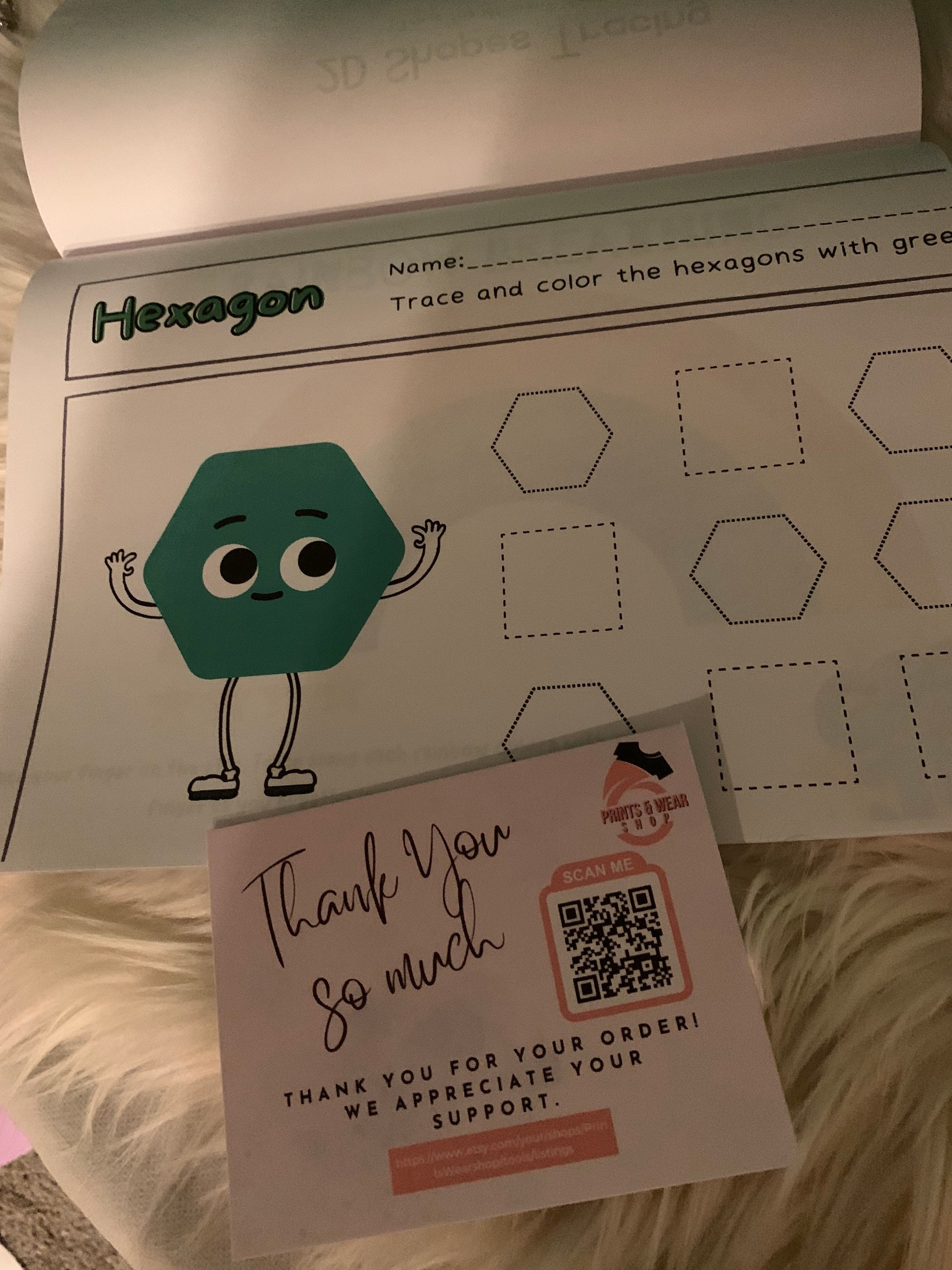 Tracing Pad With Your Kids Name and Numbers and Shapes - Etsy