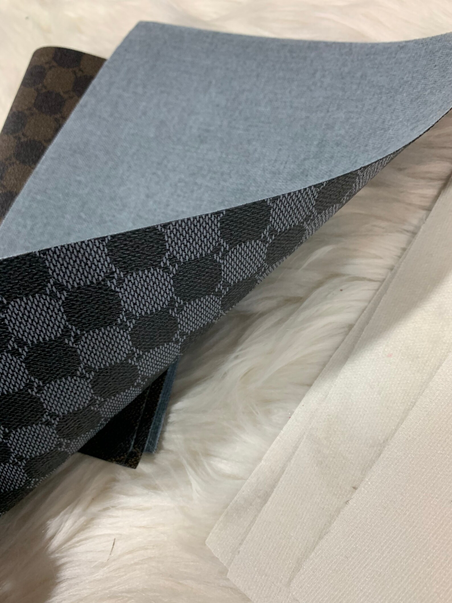Faux Leather 4A SIZE Plaid Design Printed Textured Vinyl PVC - Etsy