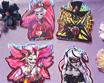 GlitchHell Hazbin Hotel Vinyl Stickers Set 3