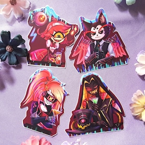 GlitchHell Hazbin Hotel Vinyl Stickers Set 2