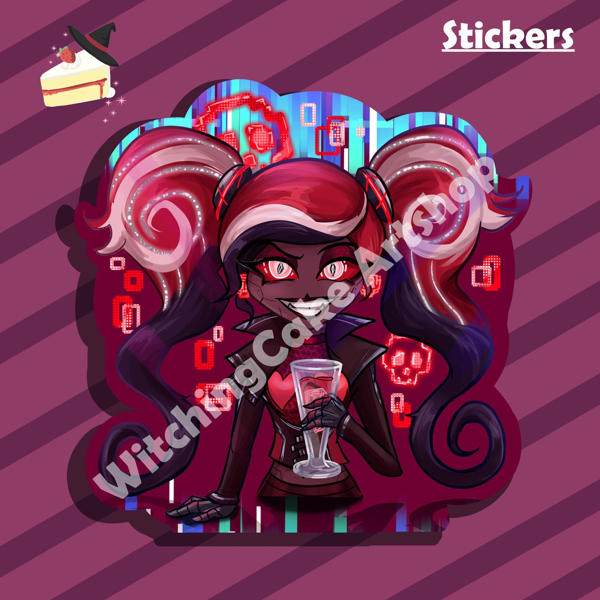 Glitchhell Hazbin Hotel Vinyl Stickers Set 4 - Etsy
