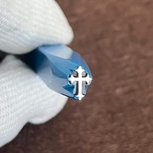 Jóias de metal com cruz latina, ferramenta de estampagem de couro, ferramenta de artesanato para pulseiras, presentes para fazer joias