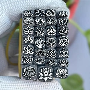 Lotus Flowers Steel Punches Jewelry Metal, Leather Stamping Tools Bracelet DIY Craft Tool, Jewelry Making For Gift