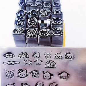 Lucky Cat Kitten Bunny dog Cartoon Steel Punches Jewelry Metal, Leather Stamping Tools Bracelet DIY Craft Tool, Jewelry Making For Gift