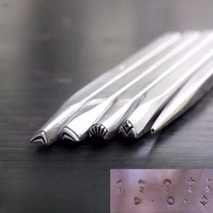 Flower Style Metal Stamp,Steel Punches Jewelry Metal, Leather Stamping Tools Bracelet DIY Craft Tool, Jewelry Making For Gift