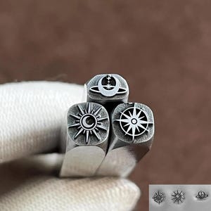 スタームーンスチールパンチジュエリーメタル、レザースタンピングツールブレスレットDIYクラフトツール、ギフト用ジュエリー作り