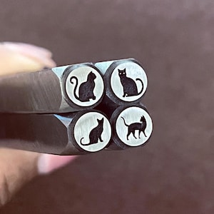 Lucky Cat/flowers Cartoon Steel Punches Jewelry Metal, Leather Stamping Tools Bracelet DIY Craft Tool, Jewelry Making For Gift