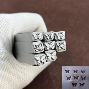 Butterfly Flower Steel Stamping Jewelry Metal,Leather Stamping Tool Bracelet DIY Crafts Tools,Jewelry Making Gifts