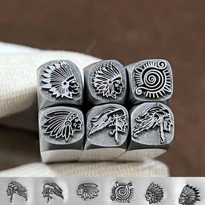INDIAN Metal Stamp Indian Man Steel Punch Schmuck Metall Leder Stanzwerkzeug Armband DIY Fertigkeit-Werkzeug Markierung Stempel Schmuckherstellung Für Geschenk
