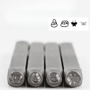 Butterfly/ SpongeBob 3mm Steel Punches Jewelry Metal, Leather Stamping Tools Bracelet DIY Craft Tool, Marking Stamp, Jewelry Making For Gift