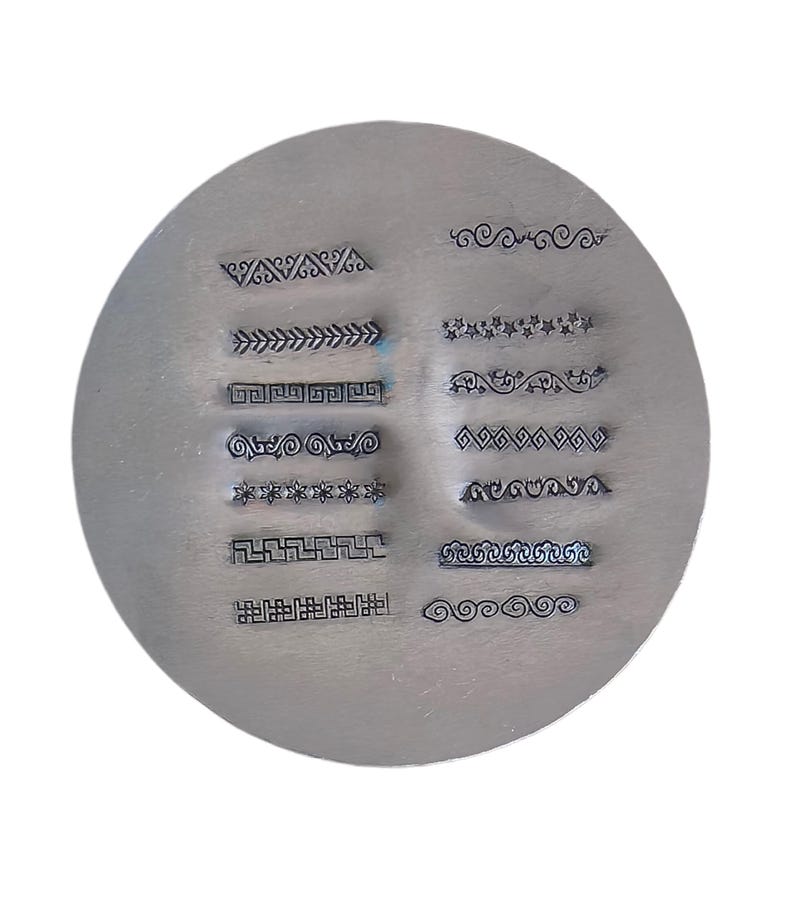 Boho Bohemian style Spiral Steel Punches Jewelry Metal, Leather Stamping Tools Bracelet DIY Craft Tool, Jewelry Making For Gift image 2