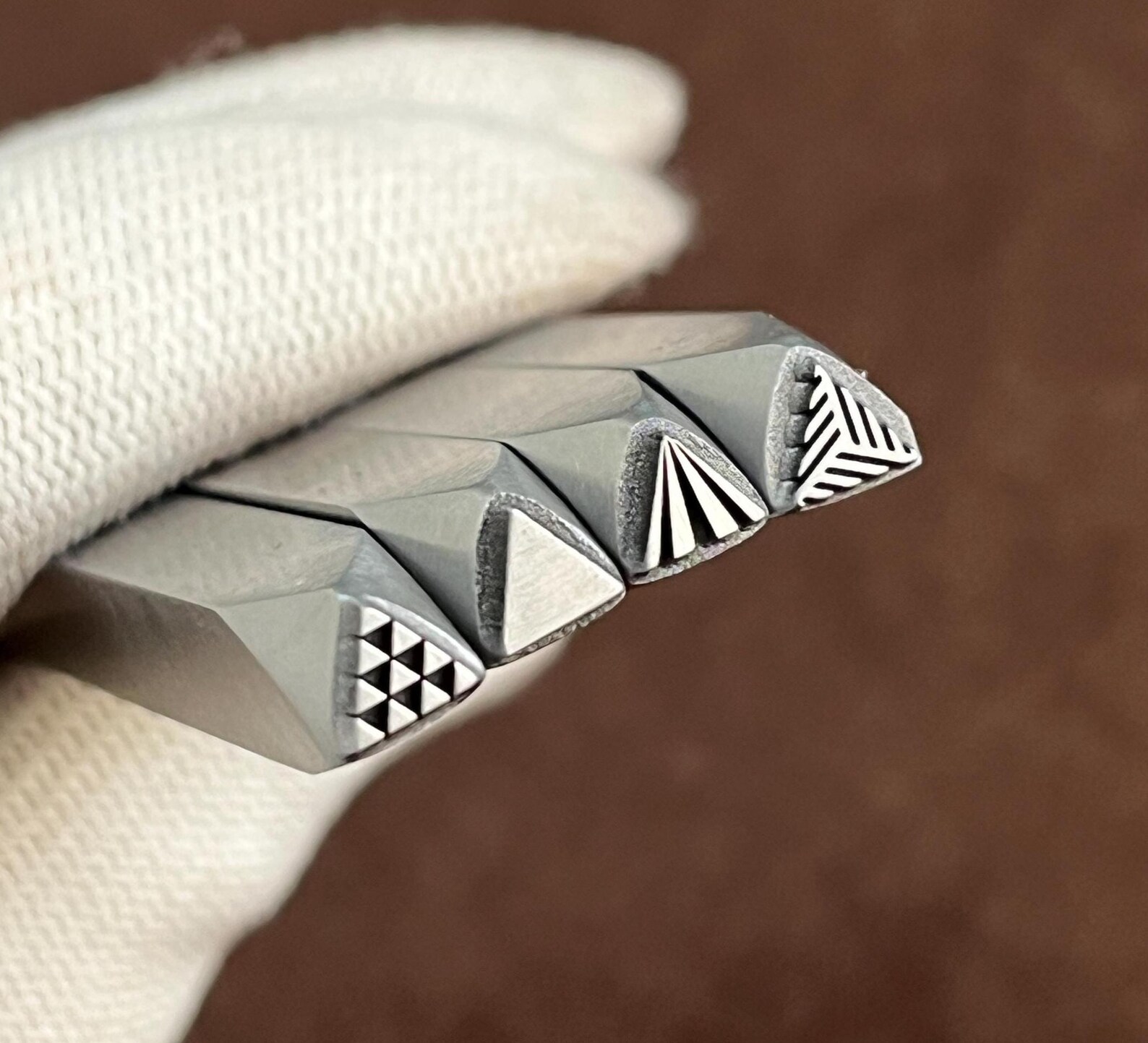 Triangular Shape Punch Triangular Geometric Steel Stamp , Steel Punches Jewelry Metal, Leather ...