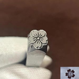 7mm Sakura flowers Cartoon Steel Punches Jewelry Metal, Leather Stamping Tools Bracelet DIY Craft Tool, Jewelry Making For Gift