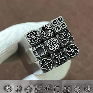 Textura, grabado, punzones de acero para joyería, herramientas de estampación de cuero, pulseras, herramientas de bricolaje, fabricación de joyas para regalo